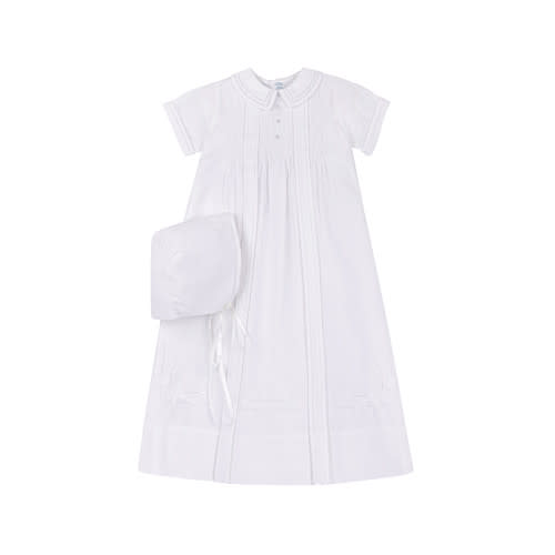 Boys Pleated Baptism Gown