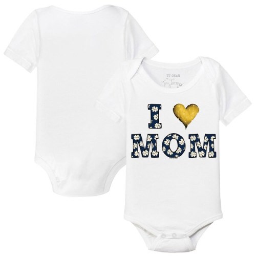 Notre Dame Fighting Irish Tiny Turnip Infant I Love Mom Bodysuit - White