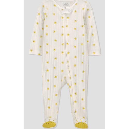 Carter's Just One You® Baby Sun Graphic Footed Pajamas - Yellow Newborn