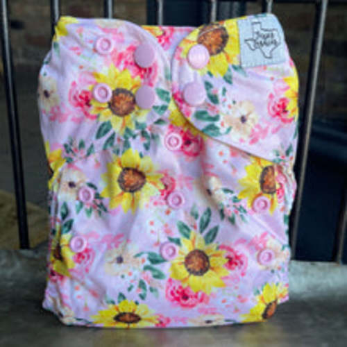 Pink Sunflowers - One Size Pocket In-stock