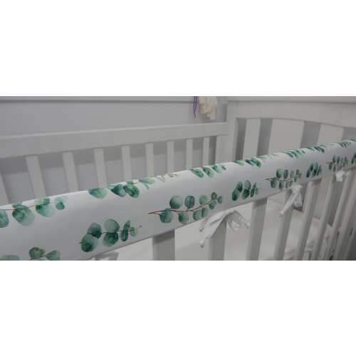 Cot Rail Cover Eucalyptus Leaves Crib Teething Pad Also Fits Boori 100% Cotton