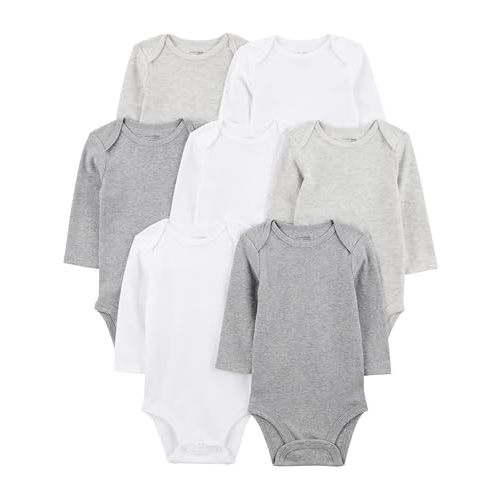 Simple Joys by Carter's Unisex Baby 7-pack Long Sleeve Bodysuit
