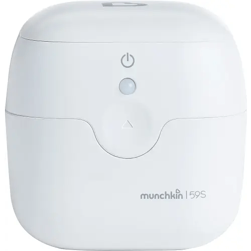 Munchkin Portable UV Sterilizer and Sanitizer Box, Eliminates 99.99% of Germs in 59 Seconds, Mini UV-C Cleaner for Pacifiers and More, White