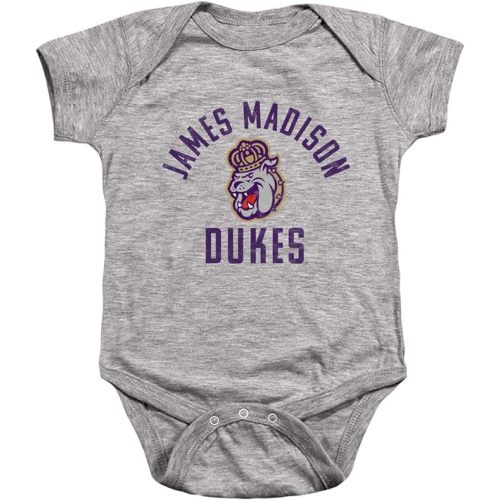 Official Dukes Logo Head Unisex Infant Snap Suit for Baby - 6 Months - Athletic Heather