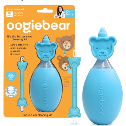 oogiebear: BearPair Baby Nose Cleaner & Ear Wax Removal Tool with Nasal Aspirator - Safe Booger & Earwax Removal for Newborns, Infants, Toddlers - Essential Baby Stuff, Diaper Bag Must-Have - Pink