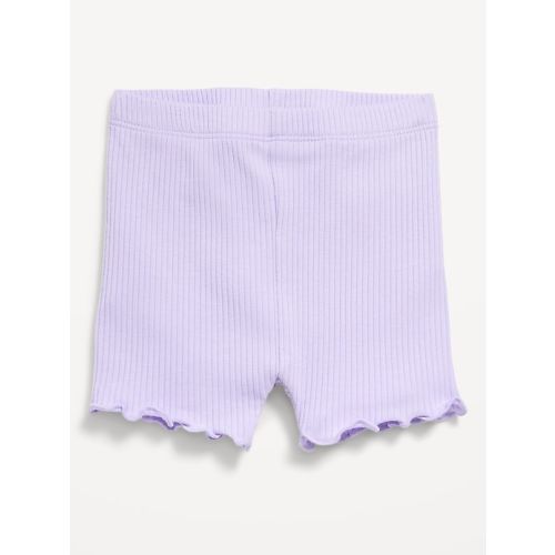 Ribbed Lettuce-Edge Biker Shorts for Baby | Old Navy