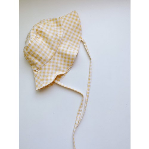 brimmed gingham baby sun hat