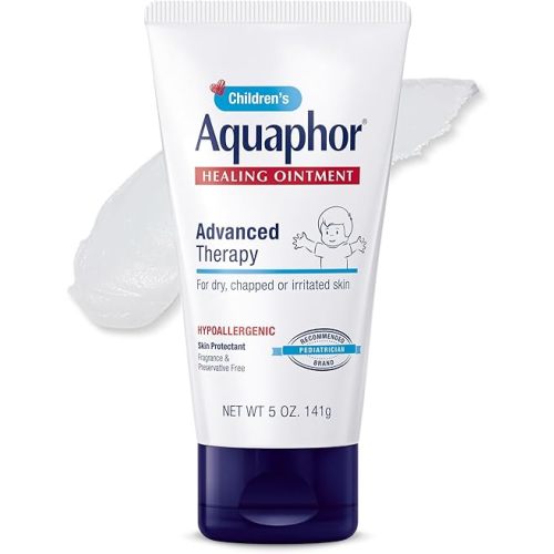 Aquaphor Children's Advanced Therapy Healing Ointment, 41% Petrolatum Skin Protectant Ointment for Minor Wound Care, Chapped or Cracked Skin and Lips, 5 Oz Tube