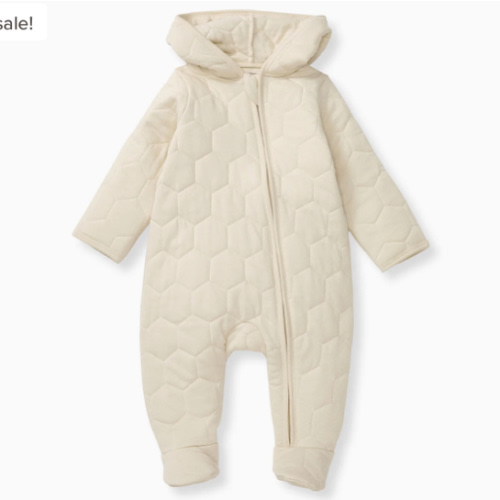 Organic Cotton Honeycomb Quilted Bunting – Burt's Bees Baby Size 0-3 months