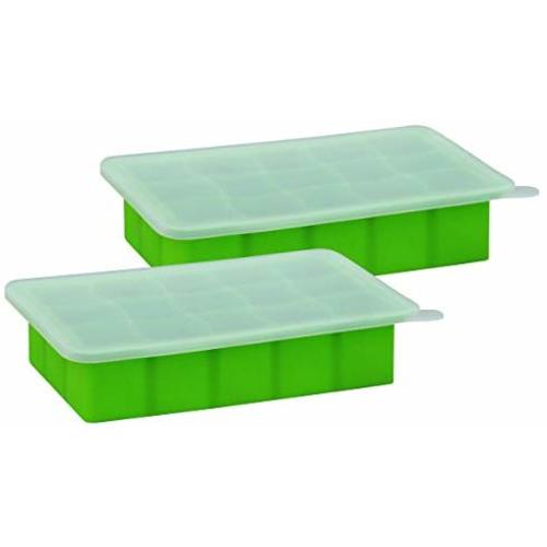 Green Sprouts Fresh Baby Food Freezer Tray Made from Silicone, 2 Pack - Green