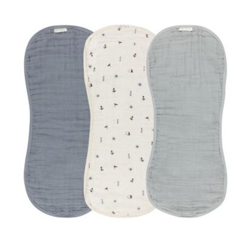 Ely's & Co. Baby Muslin Cotton Burp Cloths - Hourglass Shape - 3 Pack