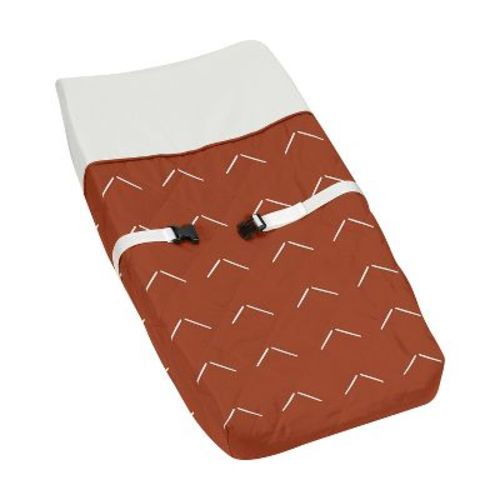 Sweet Jojo Designs Boy or Girl Gender Neutral Unisex Changing Pad Cover Diamond Tuft Orange and White