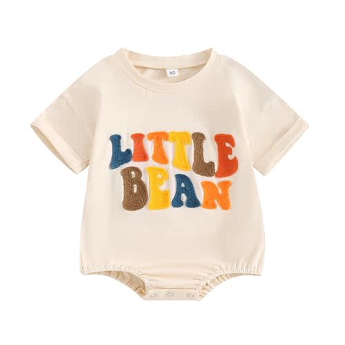 Youweixiong Newborn Baby Boy Girl Romper Bubble Long Sleeve Little Bean Bodysuit Ovesized Sweatshirt Infant Casual Shirts Top