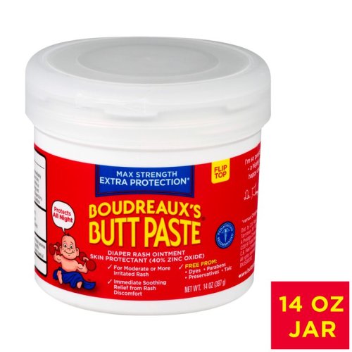 Boudreaux's Butt Paste Maximum Strength Diaper Rash Ointment, 14 oz Jar