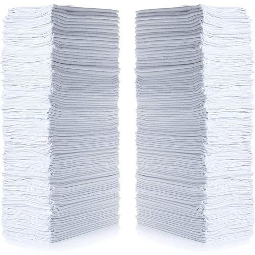 SIMPLI-MAGIC 79142 Shop Towels 14"x12", 150 Count (Pack of 1), Cotton, White