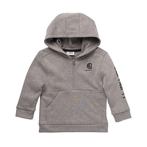 Carhartt® Size 12M Fleece Long Sleeve Half Zip Hoodie in Grey Carhartt® Size 18M Fleece Long Sleeve Half Zip Hoodie in Grey