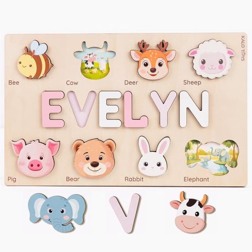 Personalized Name Puzzle, Custom Baby Gifts, Personalized Name Puzzles For Toddlers 1-3, Personalized Baby Gifts, 1st Birthday Girl and Boy