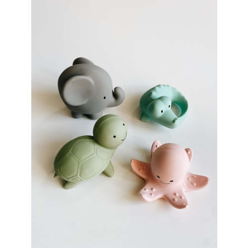 Natural Rubber Teether/Rattle/Bath Toy