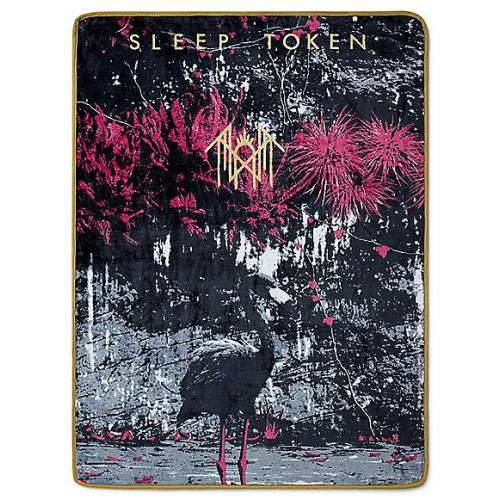 Sleep Token Even in Arcadia Black Flamingo Fleece Blanket