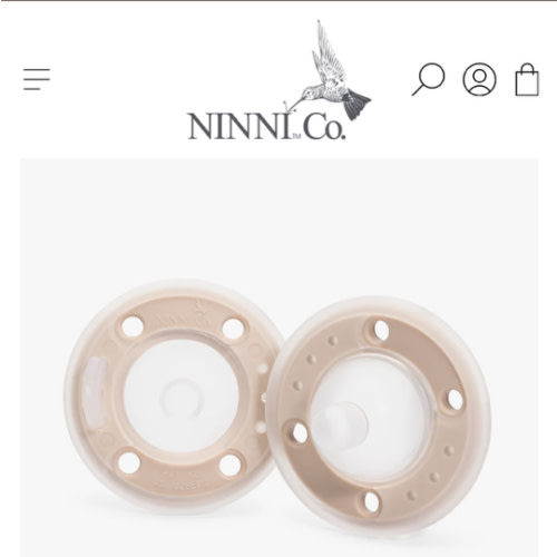 Ninni Pacifier- Oatmeal 2 Pack Pacifier Like Breast – Ninni Co