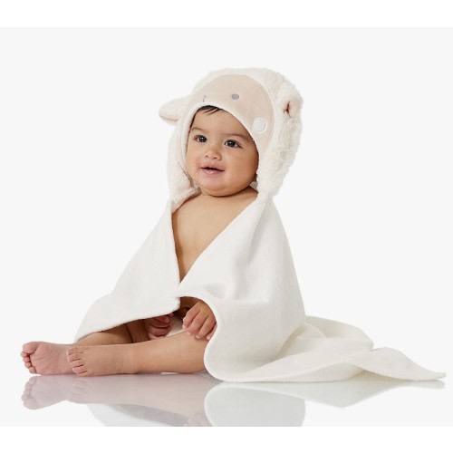 Faux-Fur Animal Baby Hooded Towels