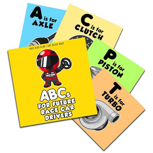 ABC's For Future Race Car Drivers Alphabet Book (Baby Book, Children's Book, Toddler Book)