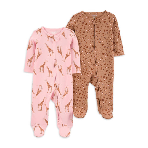 Carter's Child of Mine Baby Girl Sleep N Play, 2-Pack, Sizes Preemie-6/9 Months