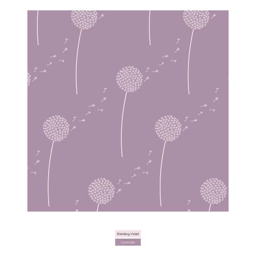 Print Footie with 2 Way Zipper in Lavender Dandelion Wish 9-12M