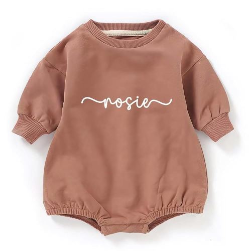 Personalized Baby Bubble Romper with Name - Unisex Baby Girl Boy Clothes - Bubble Sweater Bodysuit - Best Gift for Newborn