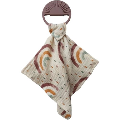 Lovey Security Blanket - Muslin Baby Girl Lovey & Boy Lovie, Security Blanket, Essential Baby Gear, New Born Gifts - Teether, Soother, Unisex, Neutral, Versatile, Boho, Travel Size
