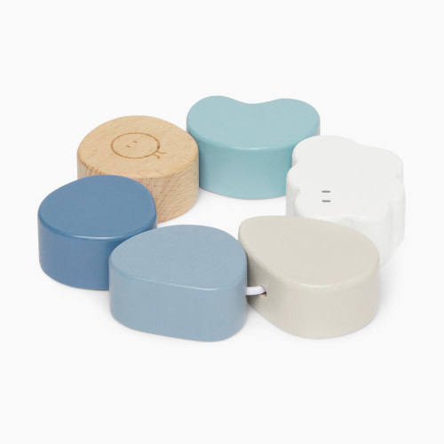 MORI Wooden Grasping Toy - Blue Mix