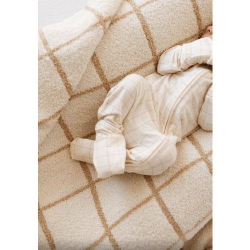 Bamboo Zip Pajamas | Golden Grid