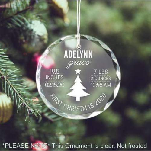 Markeza Custom Laser Engraved Glass Ornament