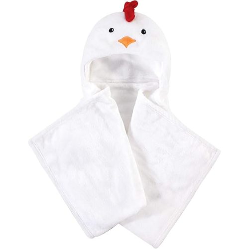 Hudson Baby Unisex Baby and Toddler Hooded Animal Face Plush Blanket, Chicken, One Size