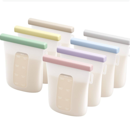 Amazon.com: Nuliie 7 Pcs Silicone Breastmilk Storage Bags Reusable, 8oz/240ml Double Leak-Proof Breastmilk Freezer Bags, BPA Free Self-Standing Milk Bags for Breastfeeding, Baby Food Pouches : Baby