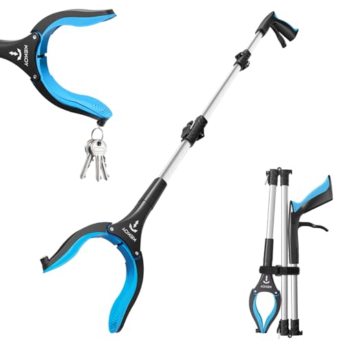 Kekoy 36inch Grabber Reacher Tool for Seniors, Foldable Reacher Grabbers Pickup Stick with Anti-Slip 360° Rotating Jaw, 4" Wide Extended Claw with Magnet for Disabled, After Surgery Recovery | Anti-Slip 360° Rotating Jaw, 4" Wide Extended Claw, Magnet,...