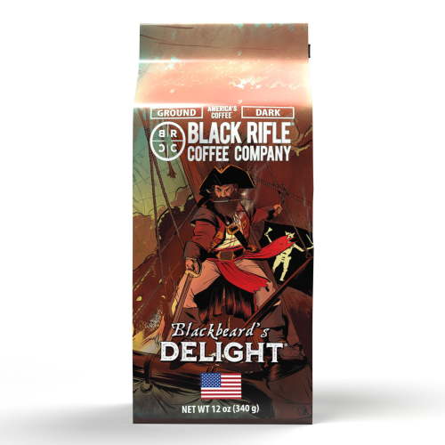 Black Rifle Coffee Company Blackbeard's Delight, Dark Roast, Ground Coffee, 12 oz