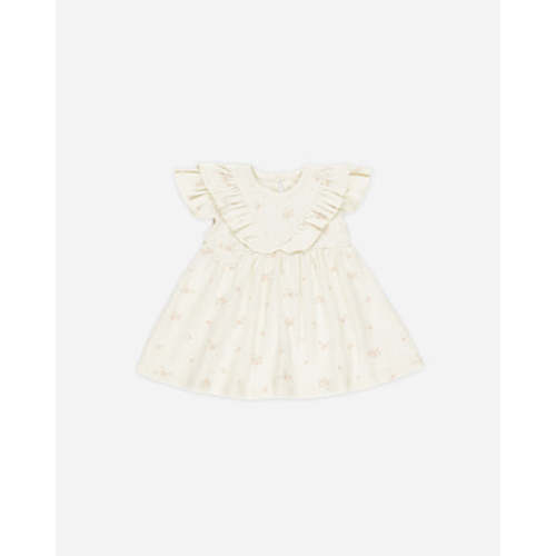 Sleeveless Ruffle V Dress || Pink Ditsy