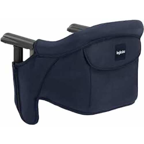 Inglesina Fast Table Chair, Navy - High Chair for Babies & Toddlers 6-36 Months - Fits Tables 0.8'' to 3.35'' Thick - Collapsible, Portable Design - Includes Travel-Friendly Bag - BPA Free
