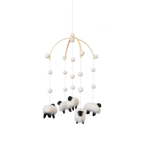Sheep mobile -Black sheep-Black sheep mobile-Nursery decor - Baby mobile - Lamb mobile - Sheep mobile - Scandinavian nursery -farm
