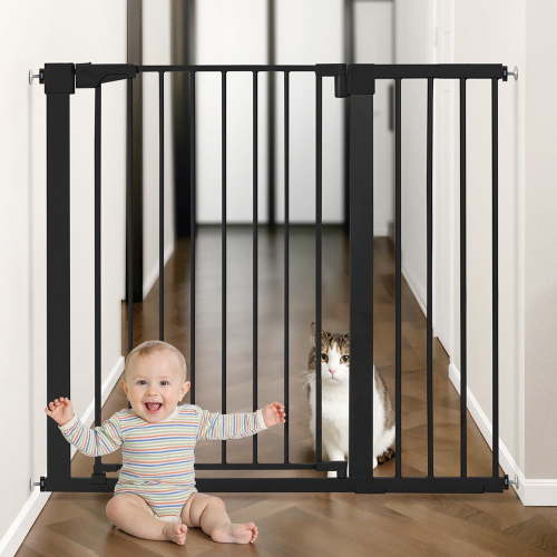 Baby Safety Gate, 36" Tall, 29.5-43.3" for Stairs and Doorway,Gate for Ages 6 to 36 Months,Black