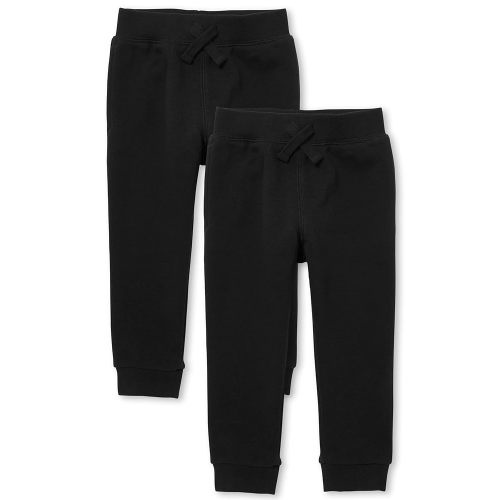 The Children's Place Baby Boys' Active Fleece Jogger Pants 2 Pack