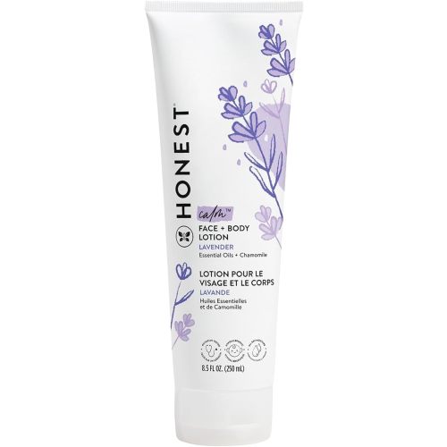 The Honest Company Hydrating Face Body Lotion Fast Absorbing Naturally Derived Hypoallergenic Lavender Calm 8.5 fl oz
