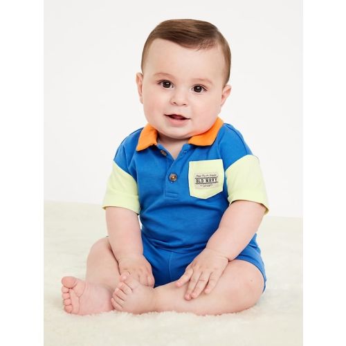Printed Polo Shirt and Shorts Set for Baby
