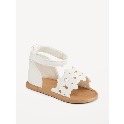 Faux-Leather Floral Cutout Sandals for Baby
