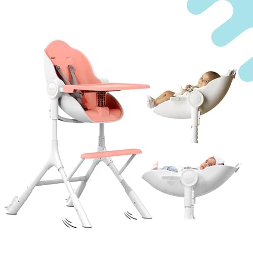 Oribel Cocoon Z High Chair & Lounger (Cotton Candy Pink)
