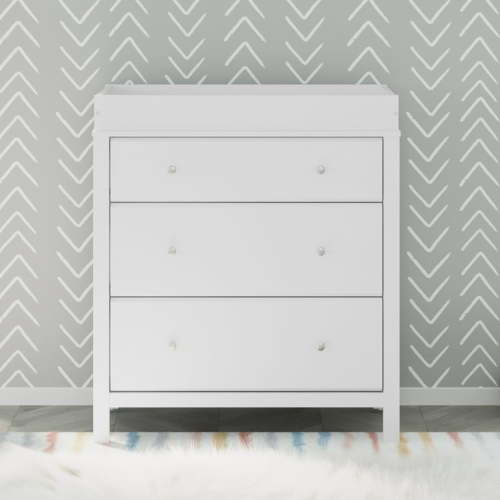 Free Shipping! Storkcraft Horizon 3 Drawer Infant Changing Table Dresser, White