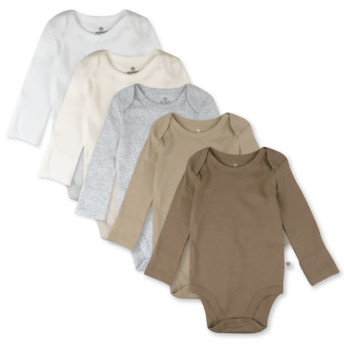 5-Pack Organic Cotton Long Sleeve Bodysuits | Honest Baby Clothing