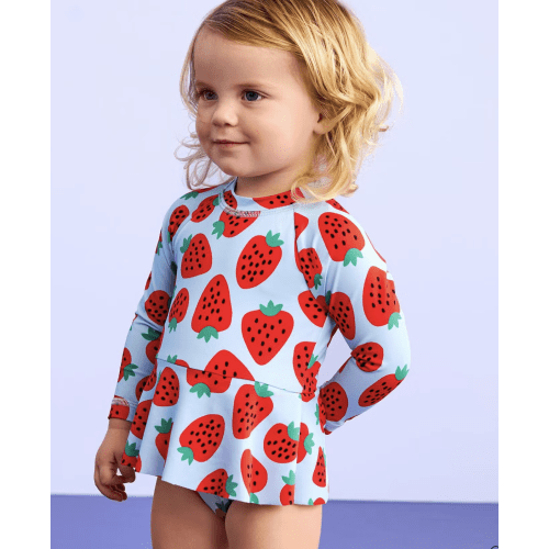 Baby One-Piece Skirted Rashguard Swimsuit