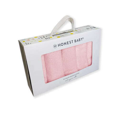 Honest Baby Clothing Organic Cotton Washcloth Gift Set, 10 Pack, Gender Neutral